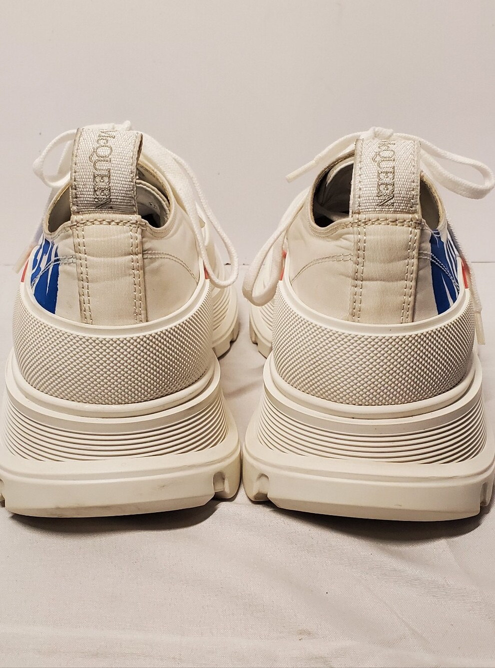 Authentic Alexander McQueen White Platform Sneakers Size 40 - Picture 4 of 11